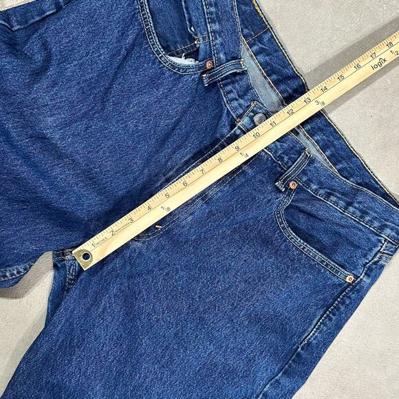 Levis 550 Jeans Mens 36x30 Blue Dark Wash Relaxed Fit Straight Leg Modern - Picture 7 of 9